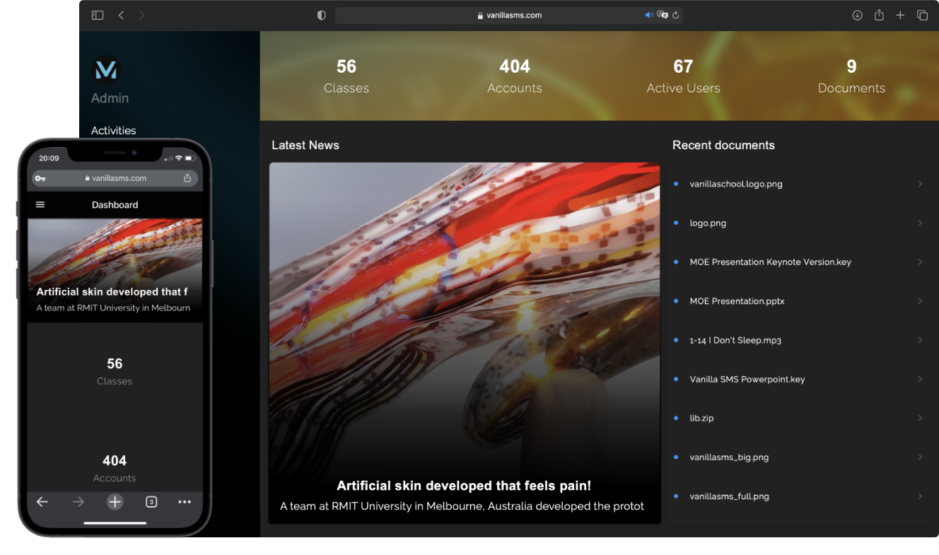 Image of the VSchool platform